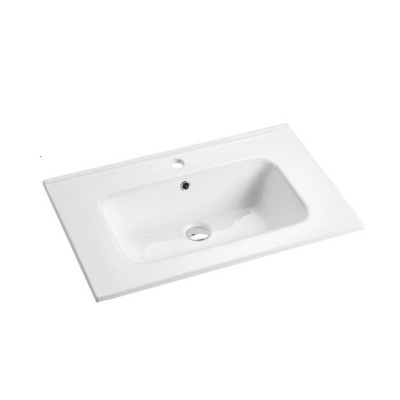 Famous brand rectangular thin edge counter basin bathroom vanity ceramic basin washing basin 1975R