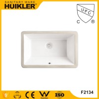 White rectangle ceramic bathroom art basin sink hospital medical wash basin