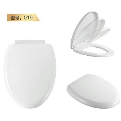 CF019 V shape plastic WC soft close elongated toilet seat cover